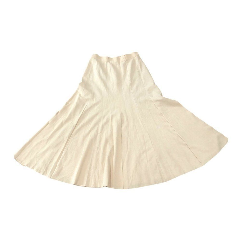 Vintage Madeleine Size 8 Peachy Pink Split Midi Skirt Retro Academia‎